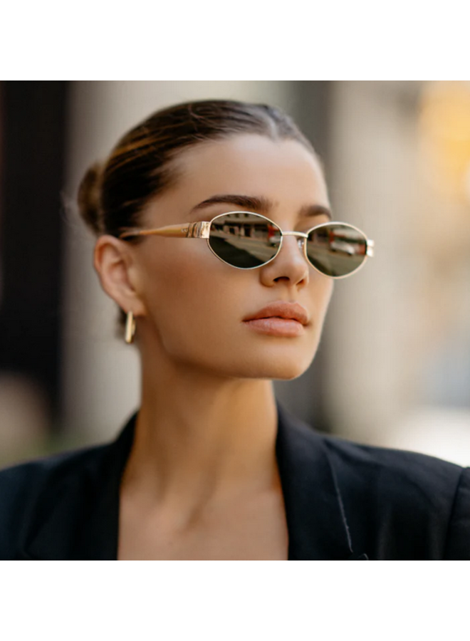 Verona Small Metal Oval Sunglasses