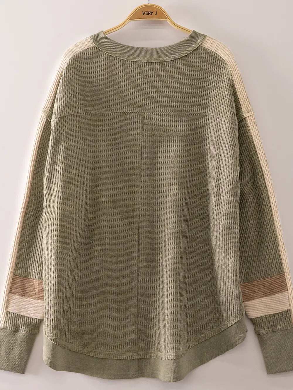 Waffle Knit Top with Thumb Holes