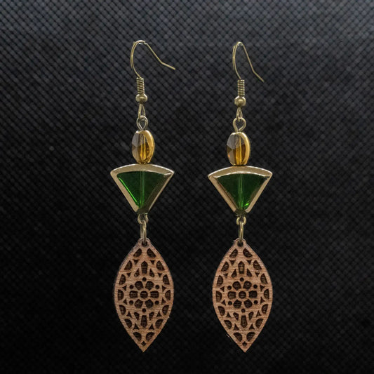 Weaver Wood Earrings