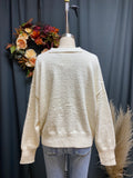 Slouchy Cream Button Cardi