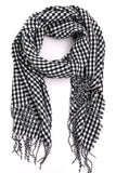 Black & White Gingham Scarf