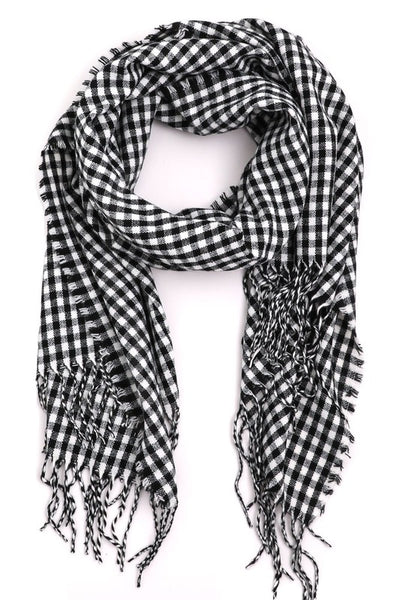 Black & White Gingham Scarf