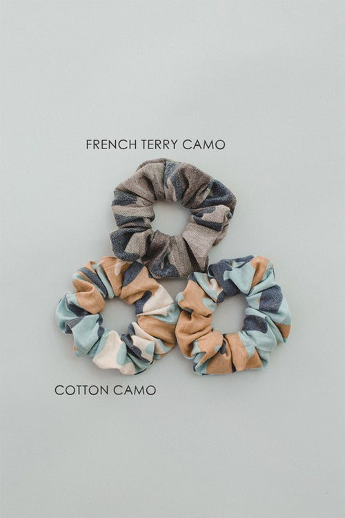 Blue Camo Scrunchie