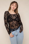 Sheer Lace Layering Top