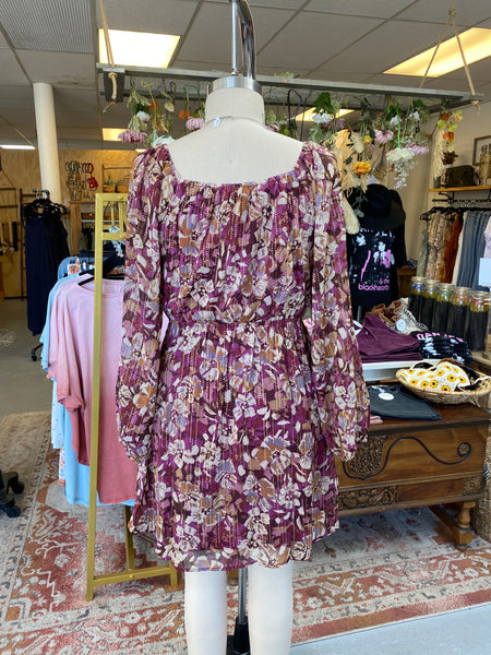 Magenta Floral Dress