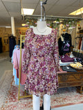 Magenta Floral Dress
