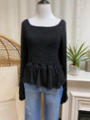 Ruched Peplum Top