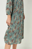 Gorgeous Jade Pleated Dress