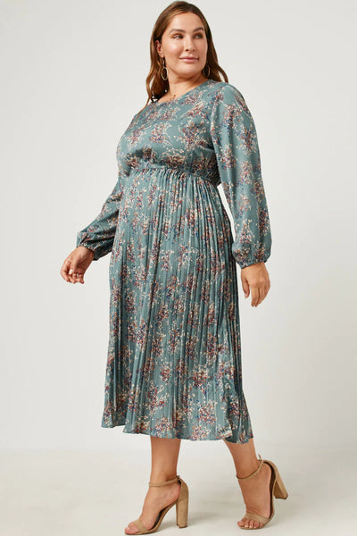 Gorgeous Jade Pleated Dress