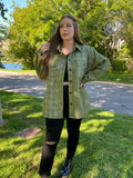 Olive Plaid Shacket