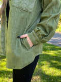 Olive Plaid Shacket