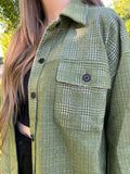 Olive Plaid Shacket