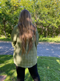 Olive Plaid Shacket