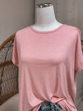 Ribbed Easy Wear Slouchy Tee