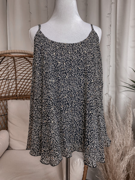Plus Gold Flake Animal Print Tank