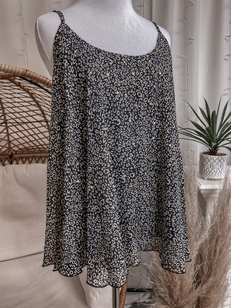 Plus Gold Flake Animal Print Tank