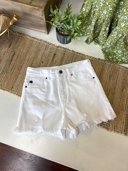 White Denim Shorts