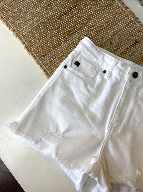 White Denim Shorts