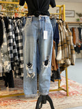 Distressed Knee Mom Jean