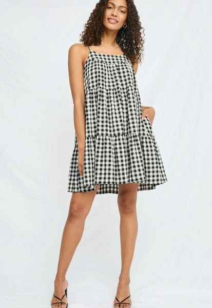 Adorable Tiered Gingham Dress