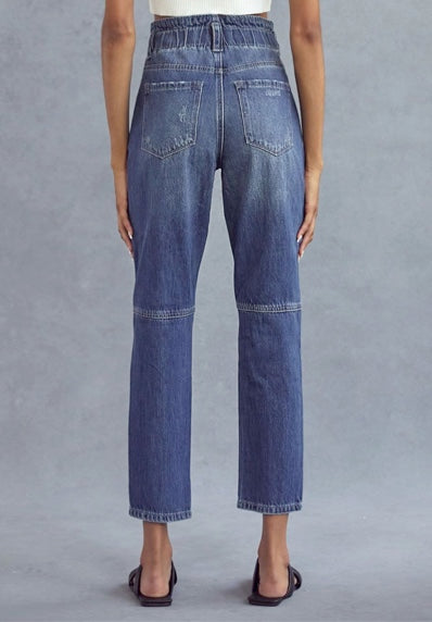 High Rise Paperbag Mom Jean