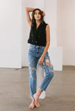 Distressed Mom Jean