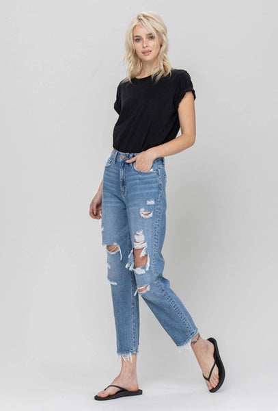 Distressed Mom Jean