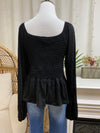 Ruched Peplum Top