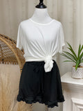 Ruffle Hem Shorts