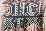 Makeup Junkie- Black & Gold Aztec