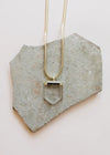 Chunky Clear Quartz Necklace - 18kt Plated
