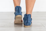 Sariah Leopard Print Sandals -Blue