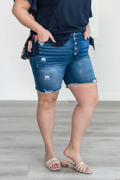Up For Anything Denim Shorts Pop