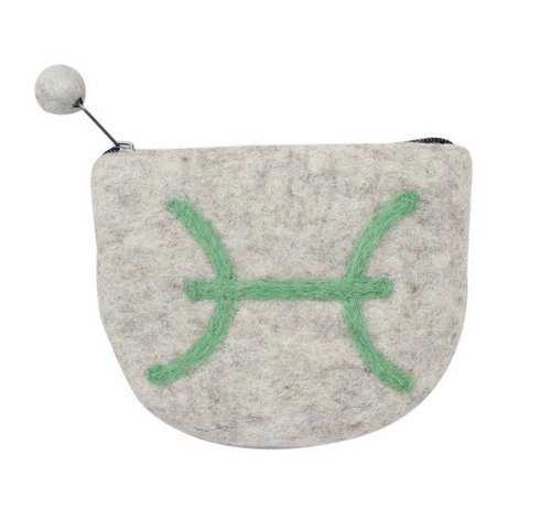 Fair Trade Zodiac Spun Felt Pouch