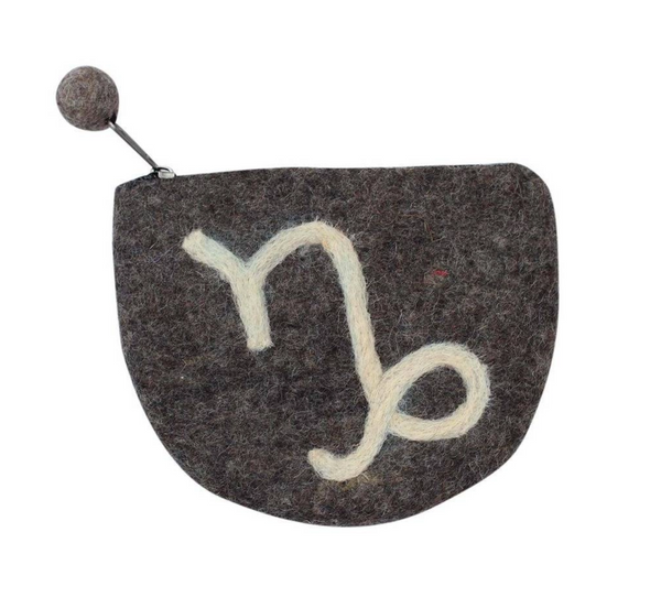 Fair Trade Zodiac Spun Felt Pouch