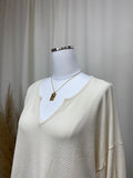 Lightweight Dolman Sweater Cream