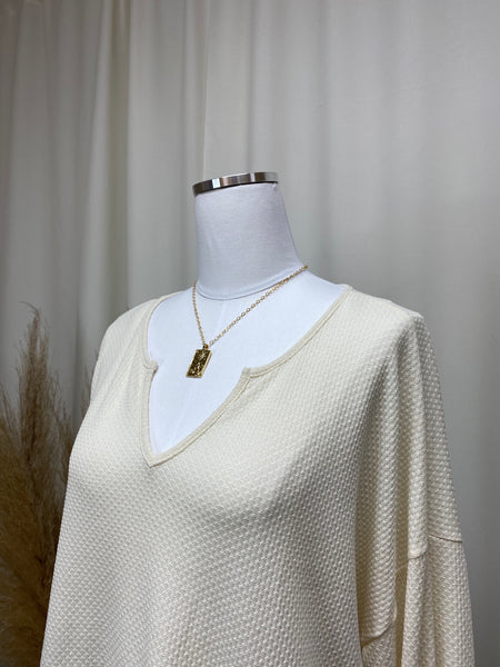 Lightweight Dolman Sweater Cream