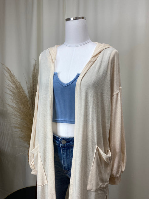 Soft Lightweight Hooded Spring Cardi