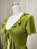 Chartreuse Tie Blouse