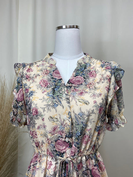 Tea Time Vintage Floral  Dress