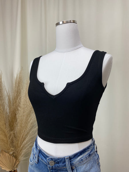 Cropped Ribbed Tank