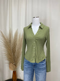 Sage Button Front Top