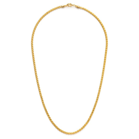 Herringbone Chain Necklace - Silver + Gold