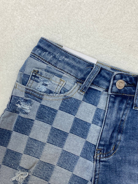 Checker Print Shorts