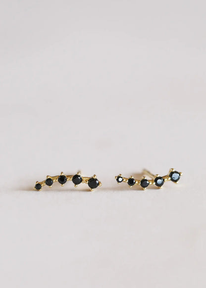 Crawler Earring Black - 18kt Gold