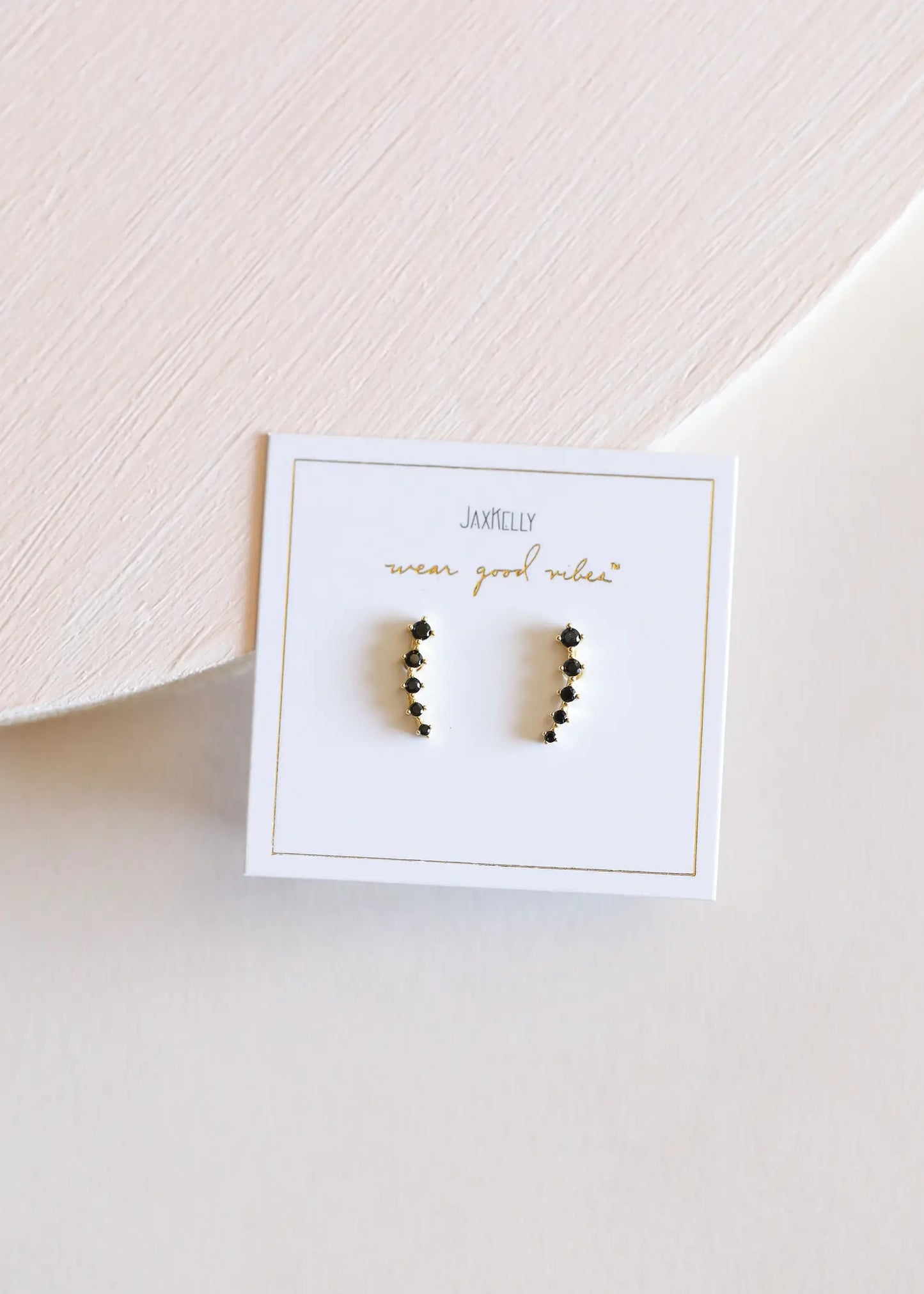 Crawler Earring Black - 18kt Gold
