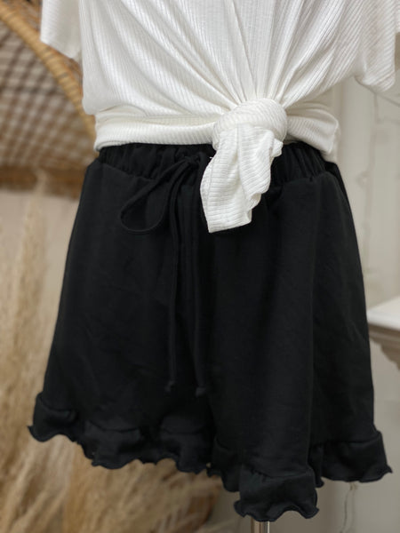 Ruffle Hem Shorts