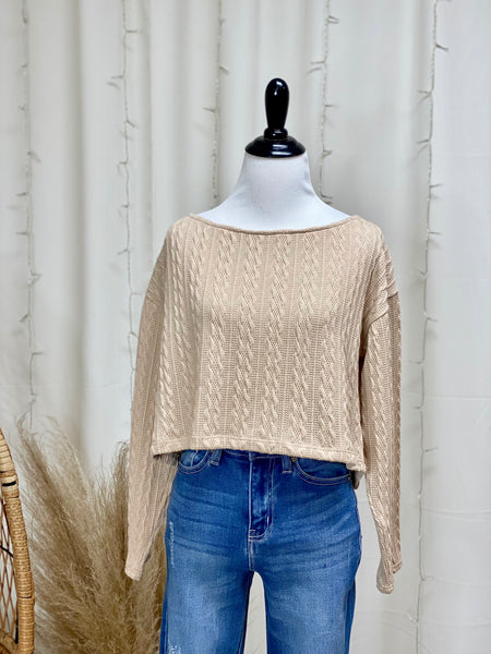 Cropped Knit Sweater