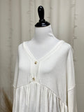 Ivory Knit Babydoll Top