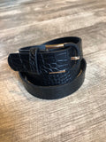 Crocodile Textured Black Belt